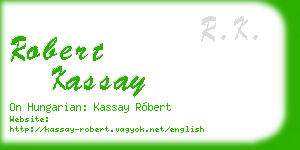robert kassay business card