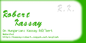 robert kassay business card